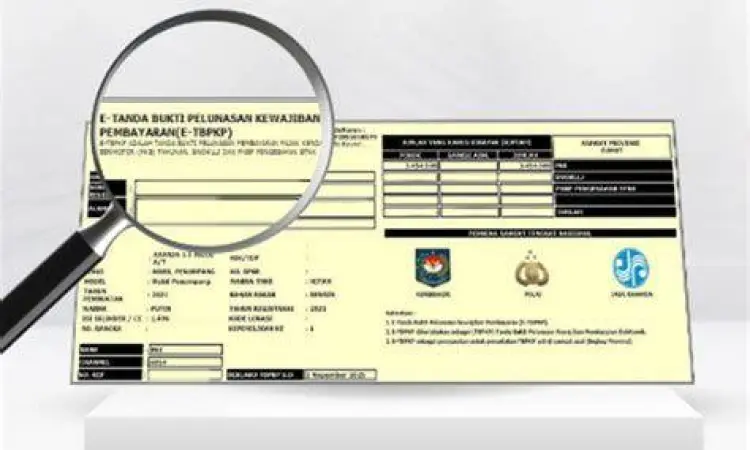 Contoh bukti bayar pajak kendaraan digital