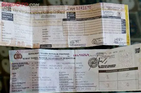 Dokumen STNK Fisik Dokumen STNK dan TBPKP asli hasil perpanjangan online