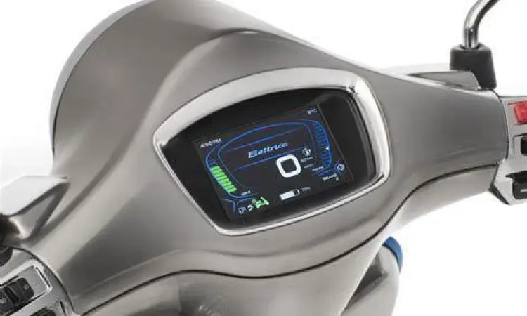 Dashboard Vespa Elettrica Dashboard digital TFT Vespa Elettrica dengan fitur Vespa Mia