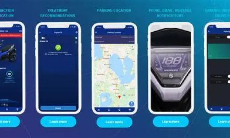Fitur Y-Connect Aerox Antarmuka aplikasi Y-Connect pada Yamaha Aerox
