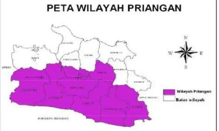 Peta cakupan wilayah plat nomor Z di Jawa Barat