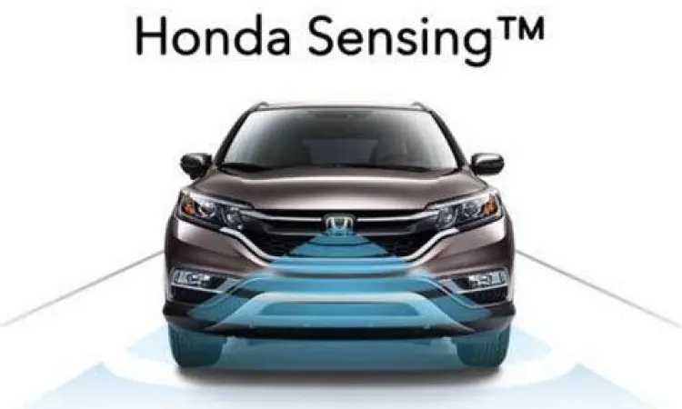 Fitur Keselamatan Honda Ilustrasi fitur keselamatan Honda Sensing pada MPV