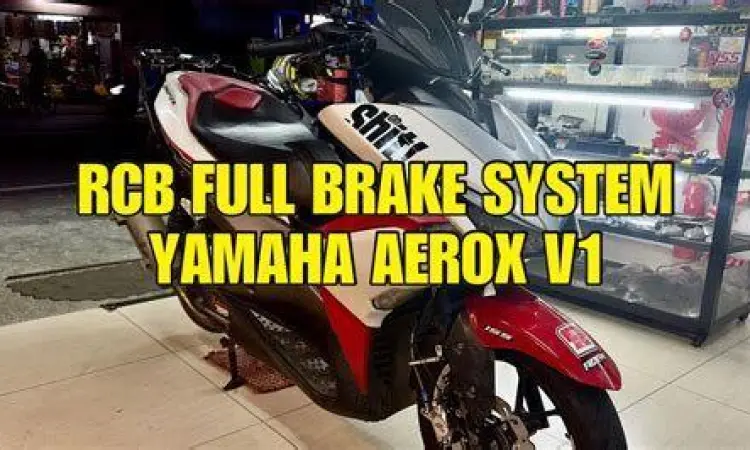 Modifikasi sistem pengereman Yamaha Aerox menggunakan kaliper radial