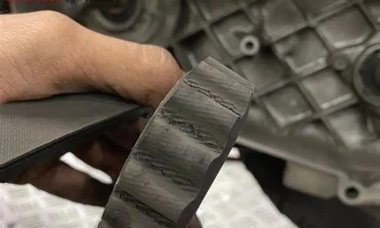 V-Belt Aus Kondisi V-belt motor matic yang sudah retak dan harus diganti