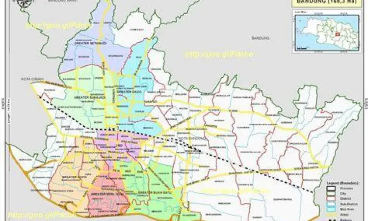 Cakupan Wilayah Plat D Peta wilayah cakupan plat nomor D di Jawa Barat