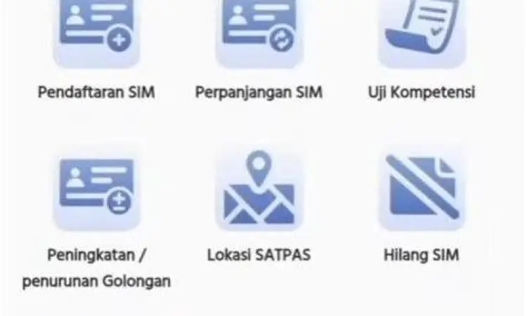 Layar aplikasi Digital Korlantas Polri
