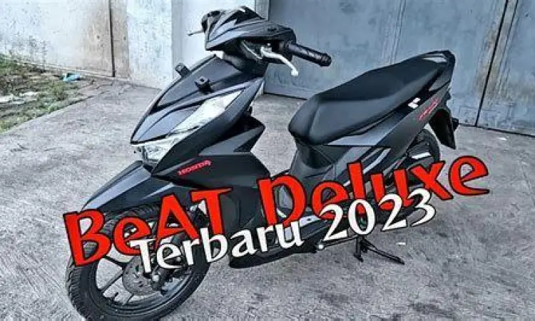 Fitur Premium Beat Deluxe Detail fitur Honda Beat Deluxe 2023 warna hitam matte