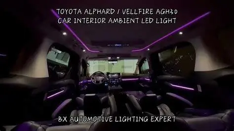 Ambient Lighting Alphard Lampu ambient interior Toyota Alphard saat malam hari