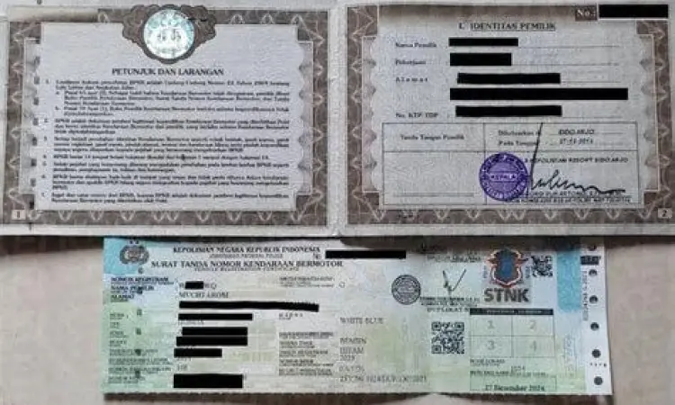 Dokumen Legalitas Kendaraan Dokumen STNK dan BPKB asli sebagai syarat utama