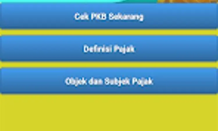 Tampilan aplikasi cek pajak kendaraan online