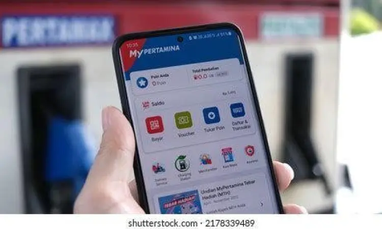 Tampilan aplikasi MyPertamina di ponsel