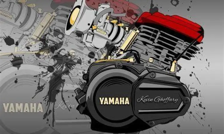 Detail mesin Yamaha RX King yang telah dimodifikasi