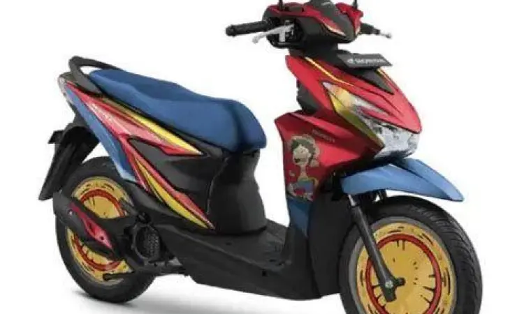 Desain grafis Honda Beat edisi One Piece Luffy