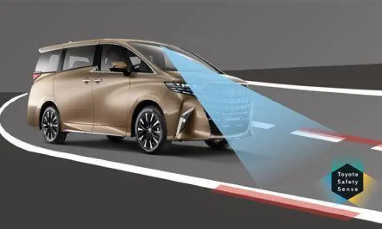 Ilustrasi fitur keselamatan Toyota Safety Sense pada Alphard