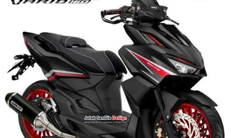 Modifikasi Vario 160 street racing dengan stang terbuka