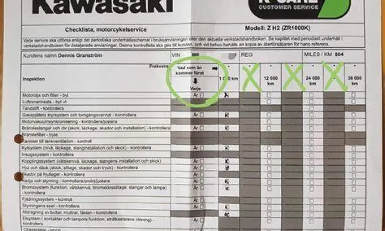 Perawatan motor Kawasaki H2 di bengkel resmi