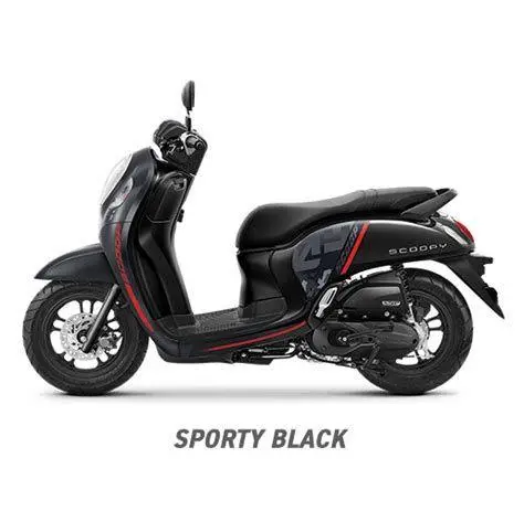 Honda Scoopy 2021 Sporty Black Detail samping Honda Scoopy 2021 hitam tipe Sporty