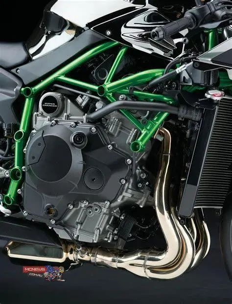 Mesin Supercharged H2R Detail mesin supercharger Kawasaki Ninja H2R