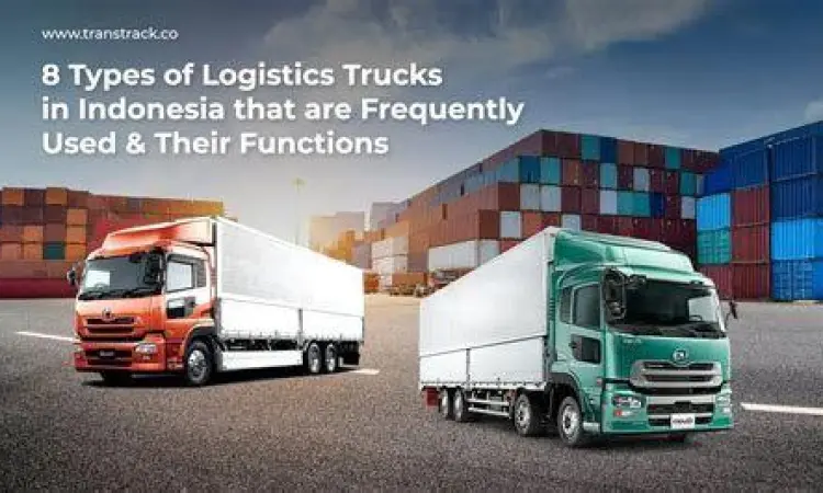 Truk logistik di jalan tol Indonesia