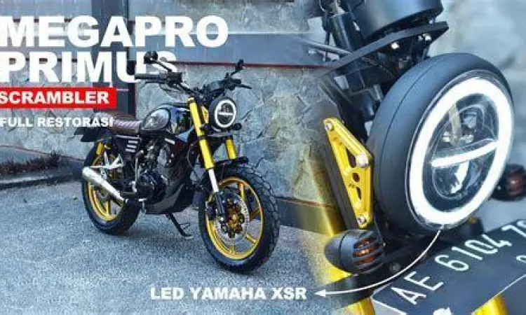 Motor Megapro lama hasil restorasi total