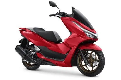 Eksterior PCX Merah Doff Tampak depan Honda PCX 160 merah doff