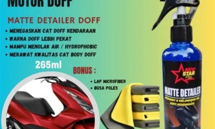 Proses mencuci motor dengan cat matte