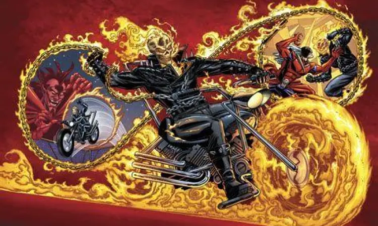 Hell Cycle Klasik Desain klasik motor Ghost Rider di komik Marvel