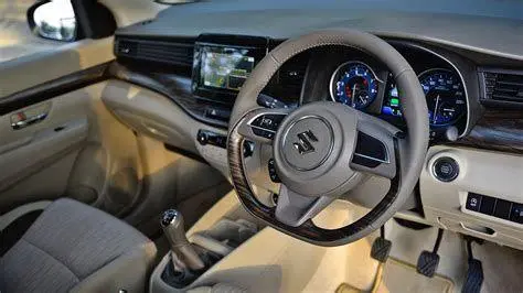 Dashboard Ertiga 2019 Detail dashboard Suzuki Ertiga 2019 dengan panel kayu