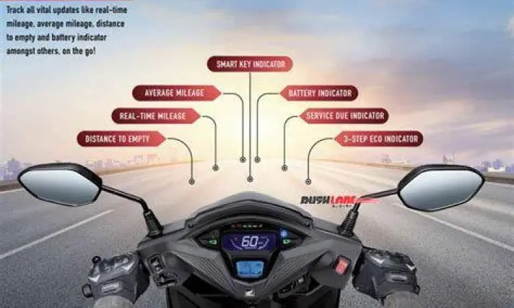 Panel instrumen digital Honda Dio 125