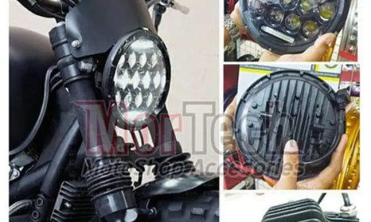 Lampu Daymaker Moderen Lampu LED Daymaker pada motor custom