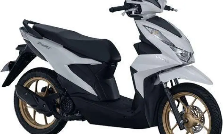 Desain bodi motor beat putih yang aerodinamis