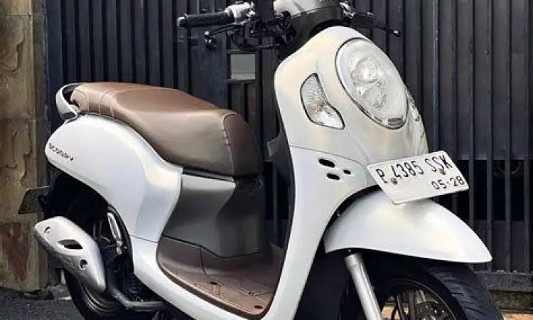 Detail bodi scoopy 2023 putih varian prestige
