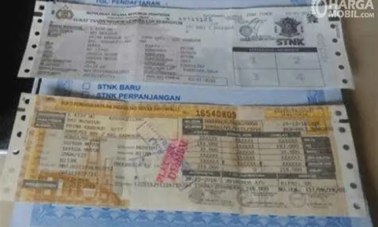 Visualisasi STNK Motor Lengkap Gambar STNK motor asli dengan detail identitas kendaraan