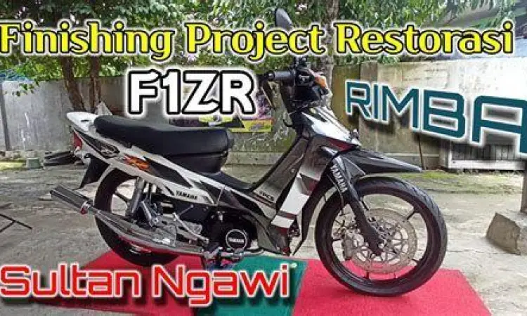 Proses restorasi Yamaha F1ZR kuning silver