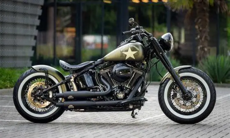 gambar motor harley tipe softail slim yang elegan