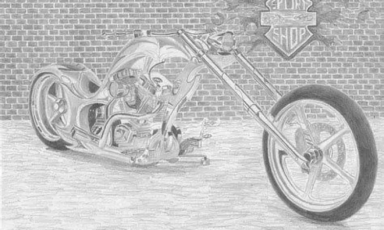 Custom Harley Chopper gambar motor harley kustom gaya chopper