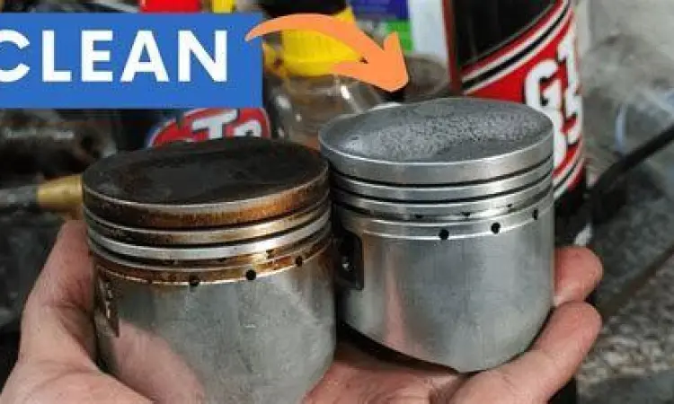 Piston mesin yang bersih tanpa kerak sulfur