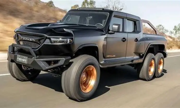 Tampilan luar Rezvani Hercules 6x6 yang tangguh