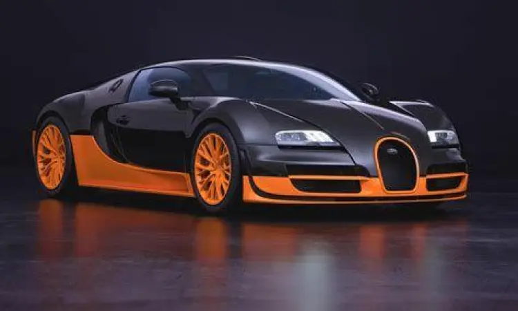 Veyron Super Sport Bugatti Veyron Super Sport World Record Edition hitam oranye