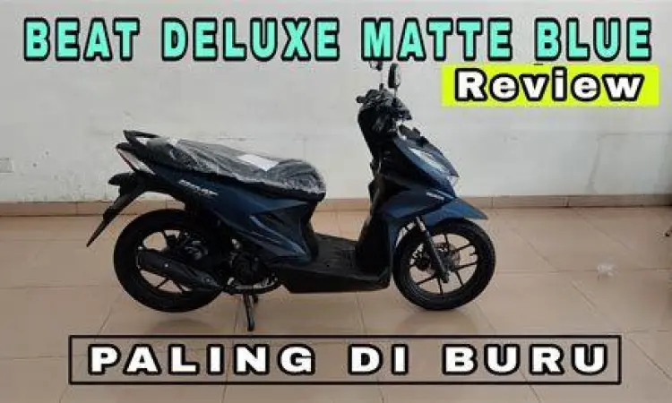 Honda Beat Deluxe 2023 warna matte blue