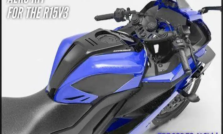 Desain aerodinamis motor R15 V3 tampak depan