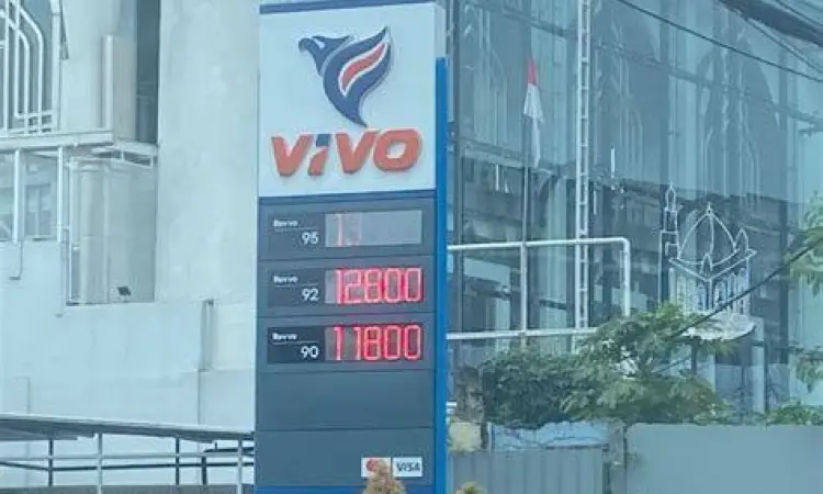 Papan Harga Vivo Papan harga digital di SPBU Vivo